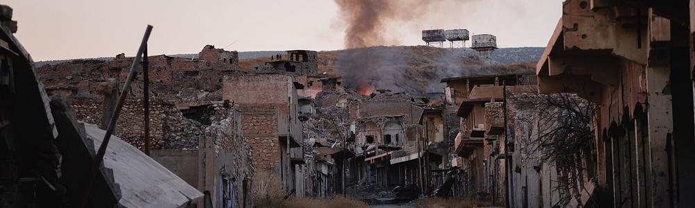 Ruins of Sinjar in July of 2019, following war with the Islamic State.